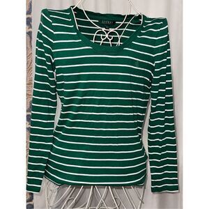 Beautiful  Vintage 90s Lauren Ralph Lauren Womens medium Long sleeve Shirt Round